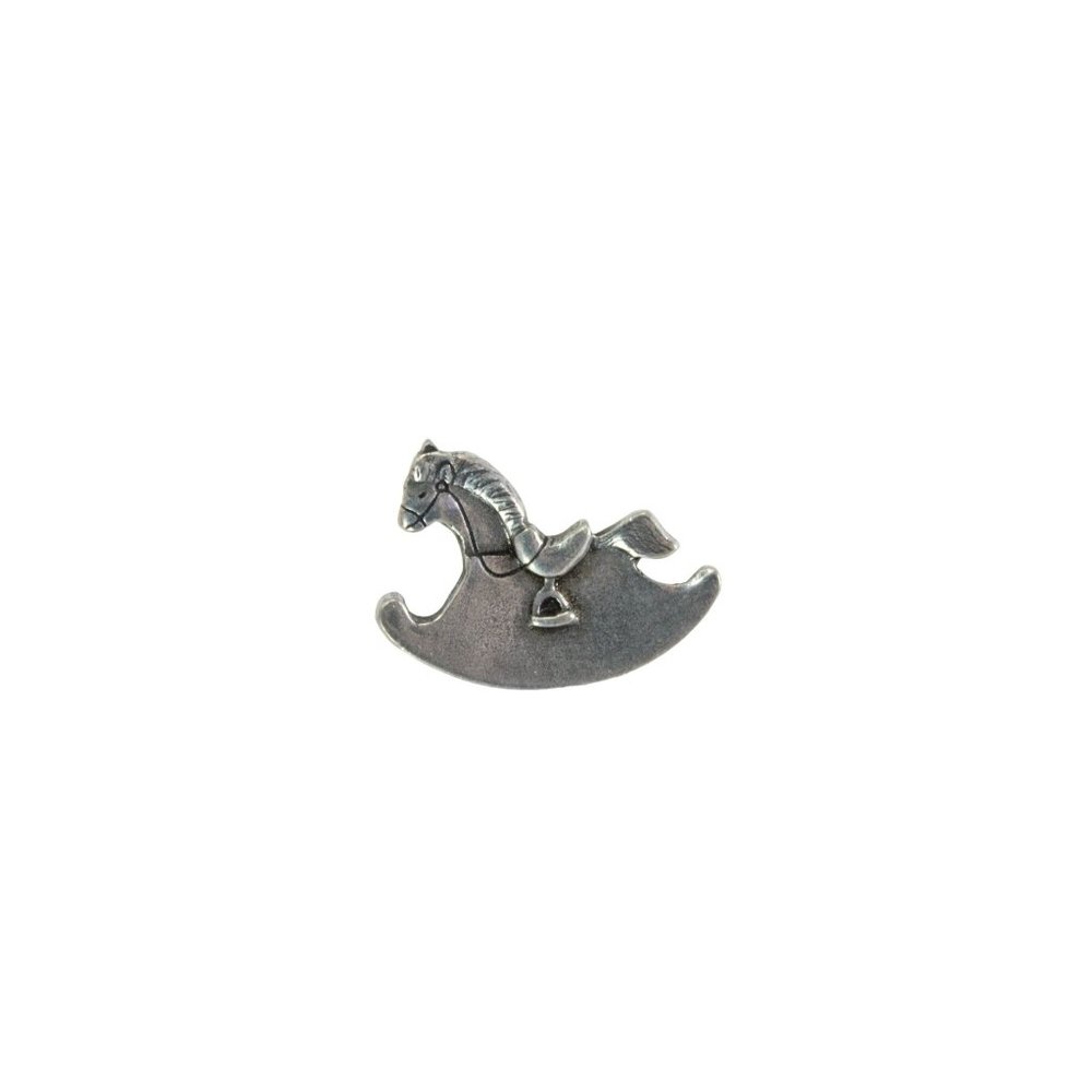 Vintage Danforth Pewter Pin Rocking Horse Hobby D P Ltd. Scatter Lapel 77285